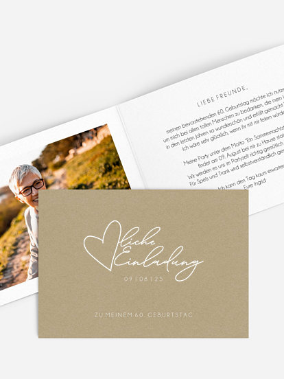 Einladung 60. Geburtstag Herzliche Einladung