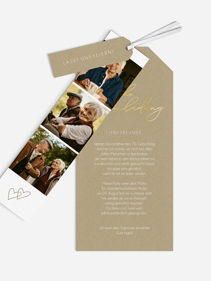Einladung 70. Geburtstag Herzliche Einladung