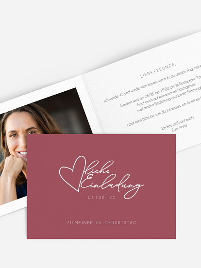 Geburtstagseinladung Herzliche Einladung