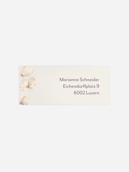 Absenderaufkleber Geburtstag Pressed Flowers