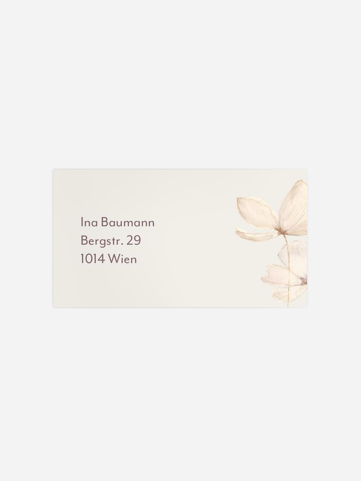 Empfängeraufkleber Geburtstag Pressed Flowers