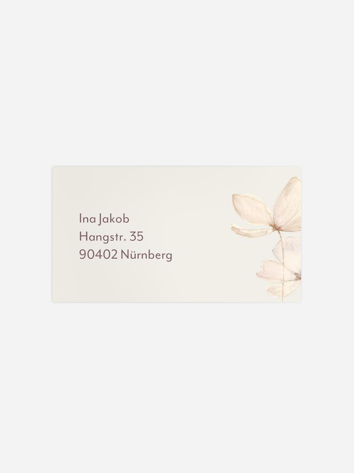 Empfängeraufkleber Geburtstag Pressed Flowers