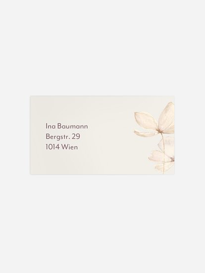 Empfängeraufkleber Geburtstag Pressed Flowers