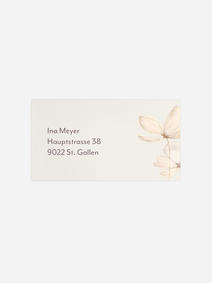 Empfängeraufkleber Geburtstag Pressed Flowers