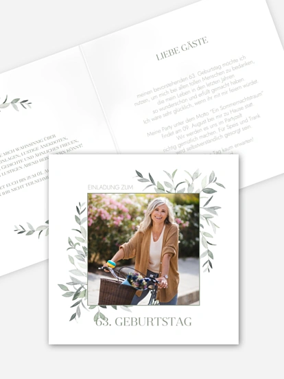 Geburtstagseinladung Blätterspiel