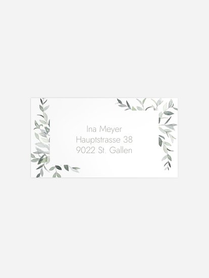 Empfängeraufkleber Geburtstag Blätterspiel