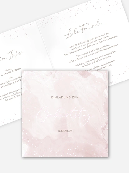 Einladung 50. Geburtstag Nachthimmel