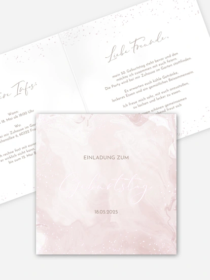 Einladung 50. Geburtstag Nachthimmel