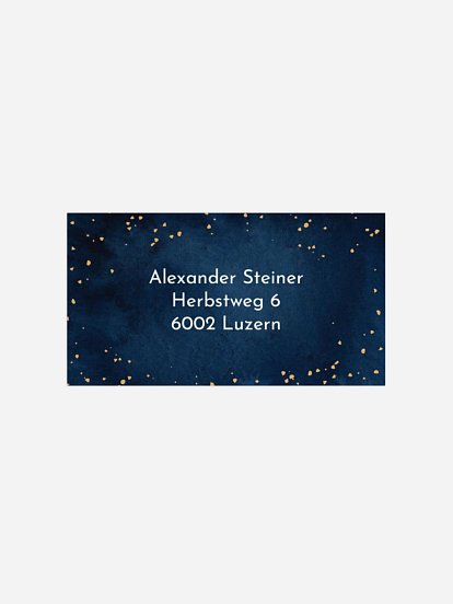 Empfängeraufkleber Geburtstag Nachthimmel