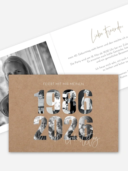 Einladung 40. Geburtstag Jahr