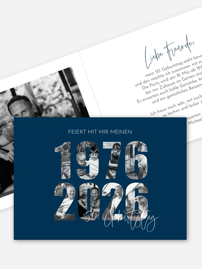 Einladung 50. Geburtstag Jahr