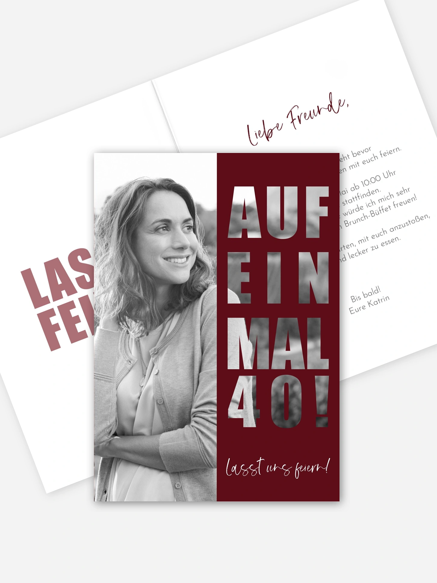 Einladung 40. Geburtstag Auf einmal