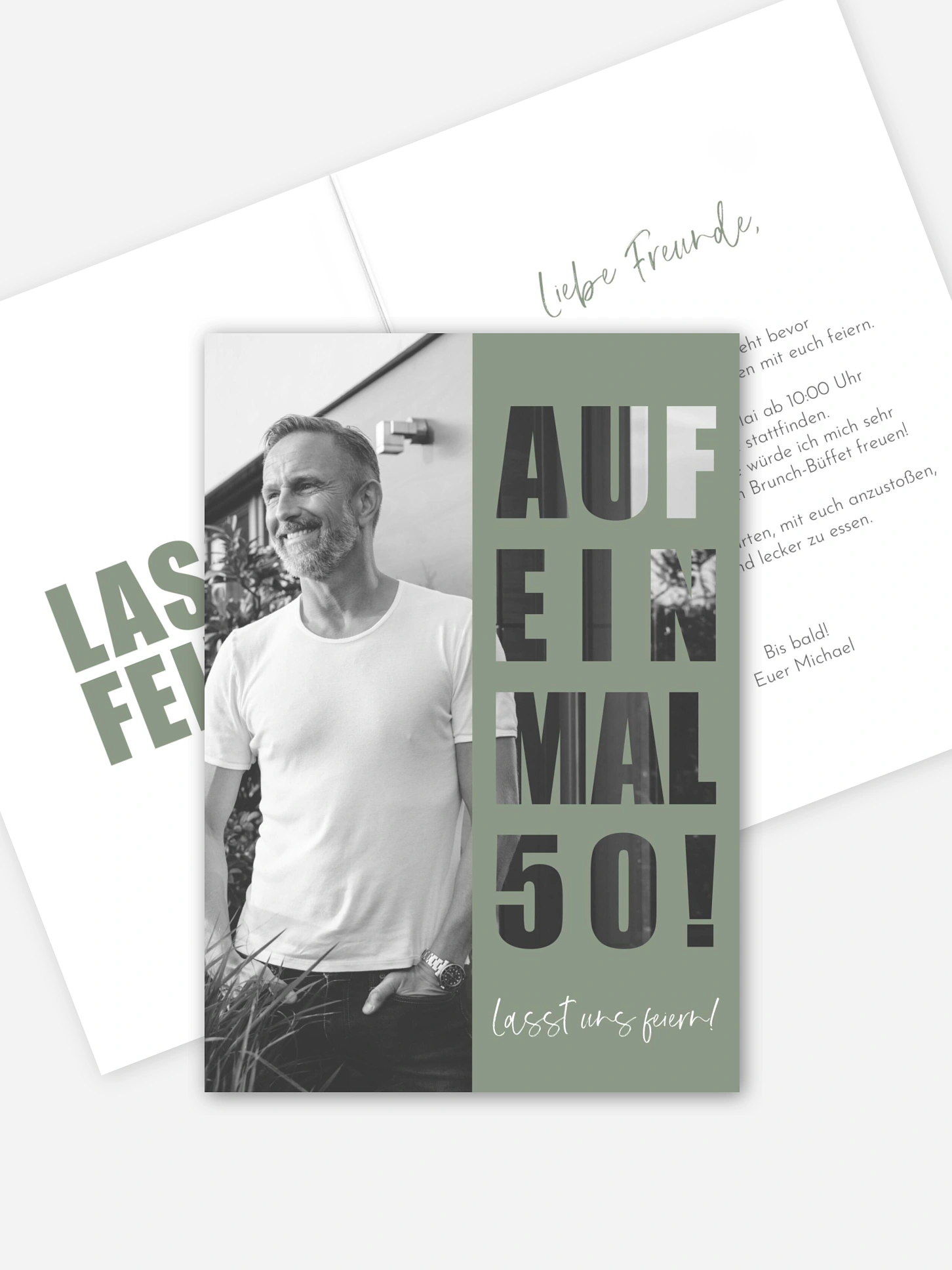 Einladung 50. Geburtstag Auf einmal