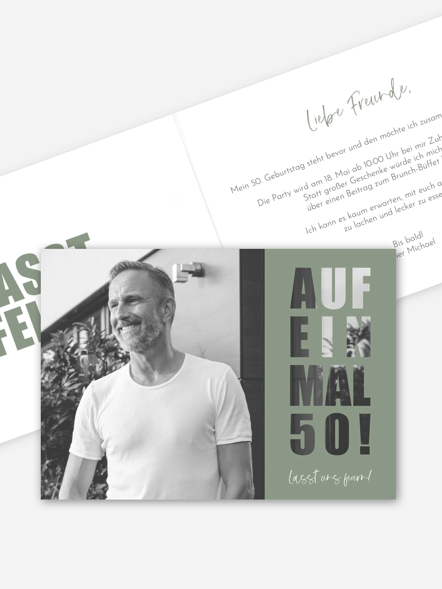 Einladung 50. Geburtstag Auf einmal