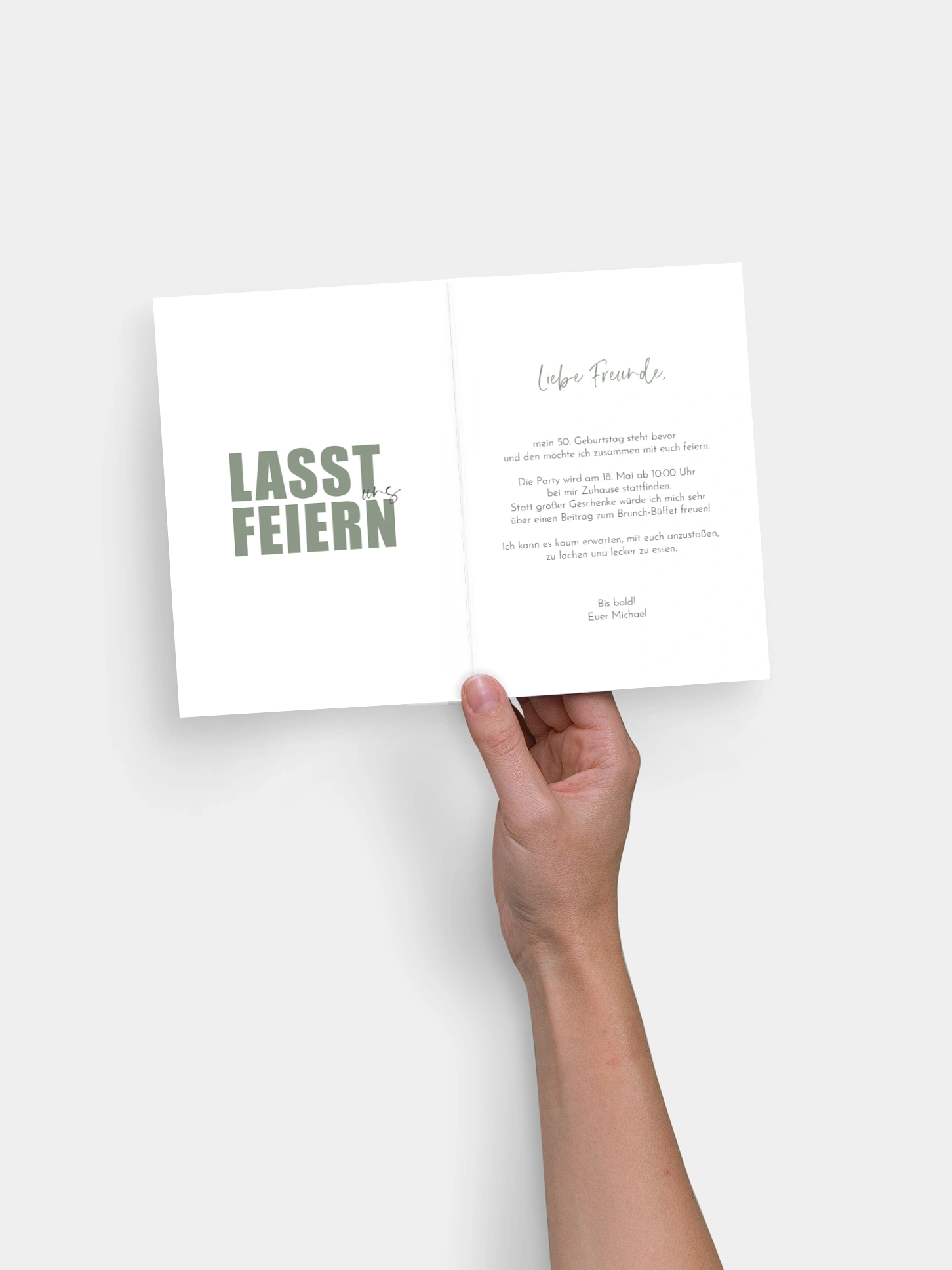 Einladung 50. Geburtstag Auf einmal