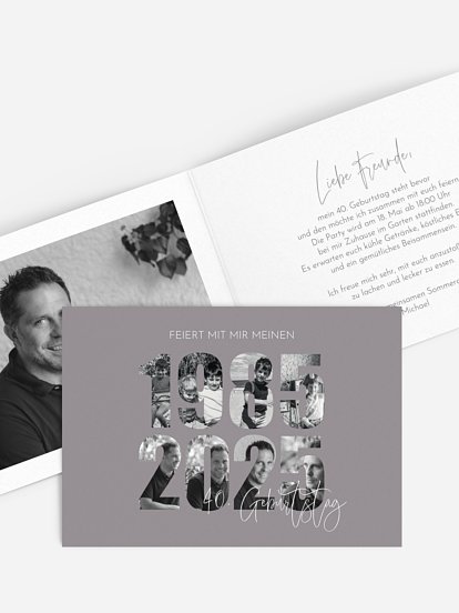 Einladung 40. Geburtstag Jahre