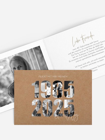 Einladung 40. Geburtstag Jahre