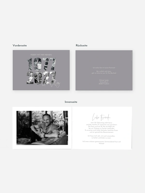 Einladung 50. Geburtstag Jahre