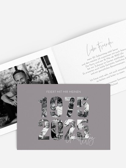 Einladung 50. Geburtstag Jahre