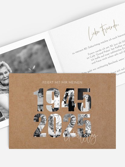 Einladung 80. Geburtstag Jahre