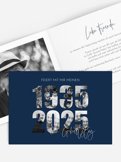 Einladung 90. Geburtstag Jahre
