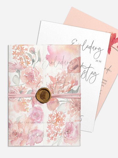 Geburtstagseinladung Blütentanz