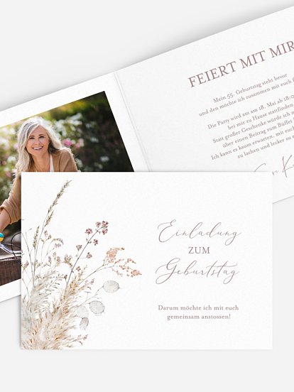 Geburtstagseinladung Flower Pastel