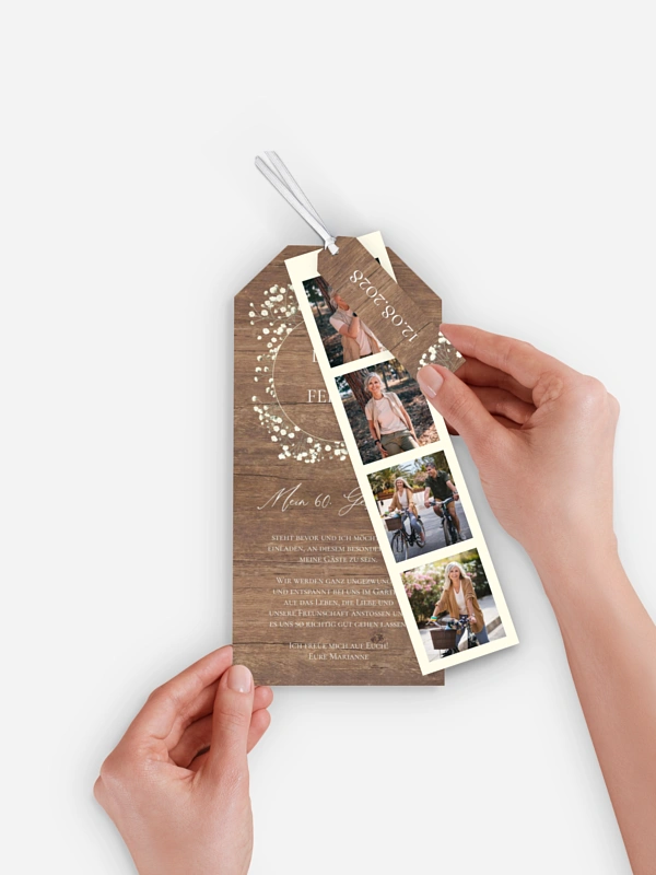 Einladung 60. Geburtstag Rustic Charm
