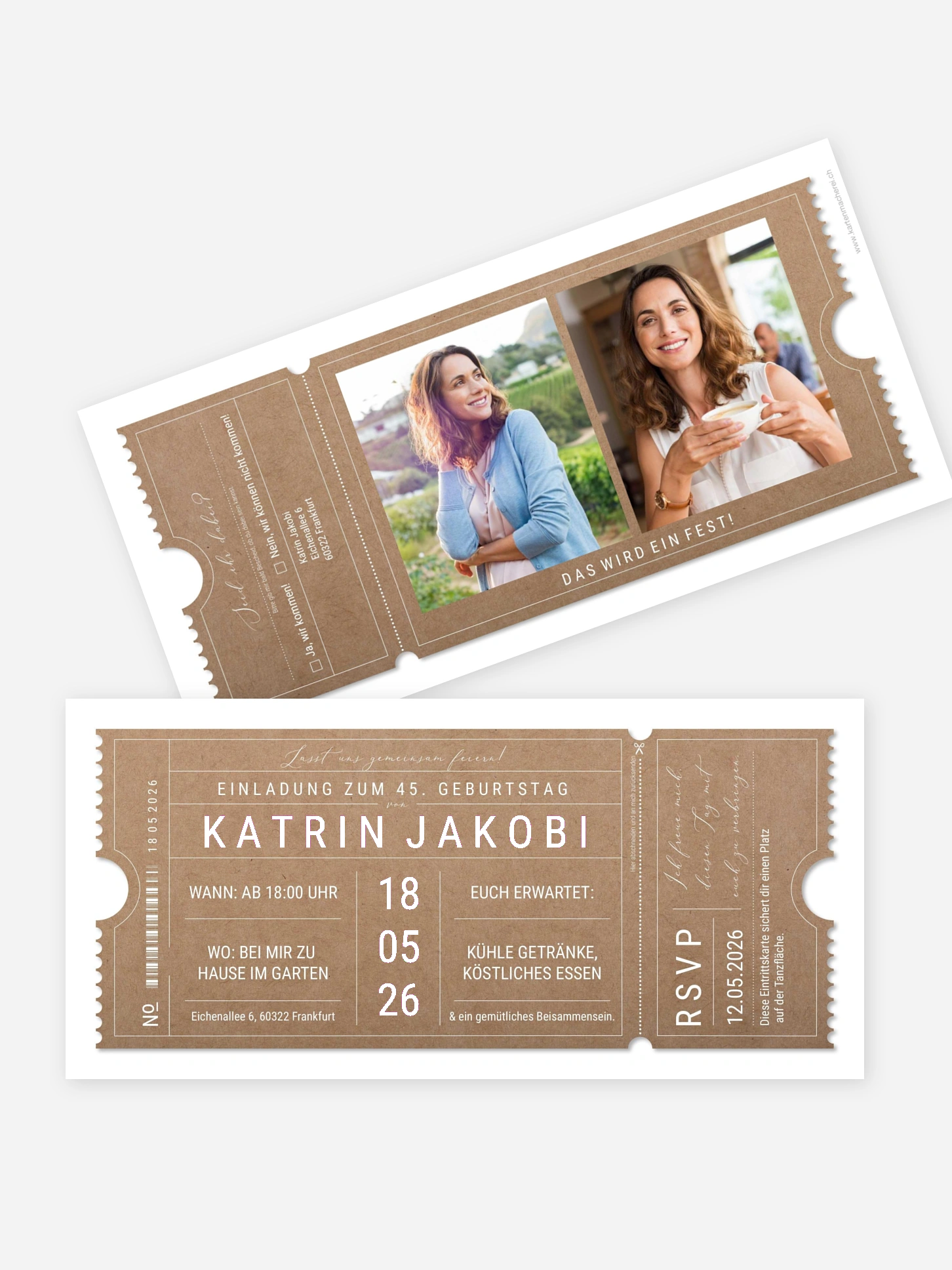 Geburtstagseinladung VIP Ticket
