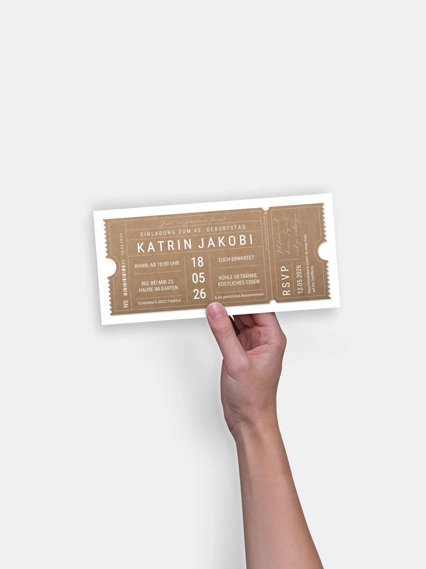 Geburtstagseinladung VIP Ticket
