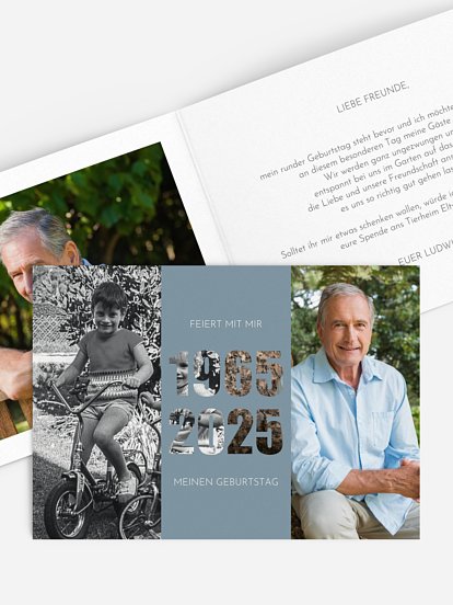 Einladung 60. Geburtstag Damals wie heute