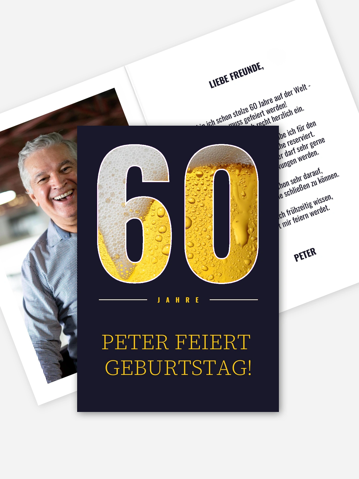 Einladung 60. Geburtstag Erfrischend