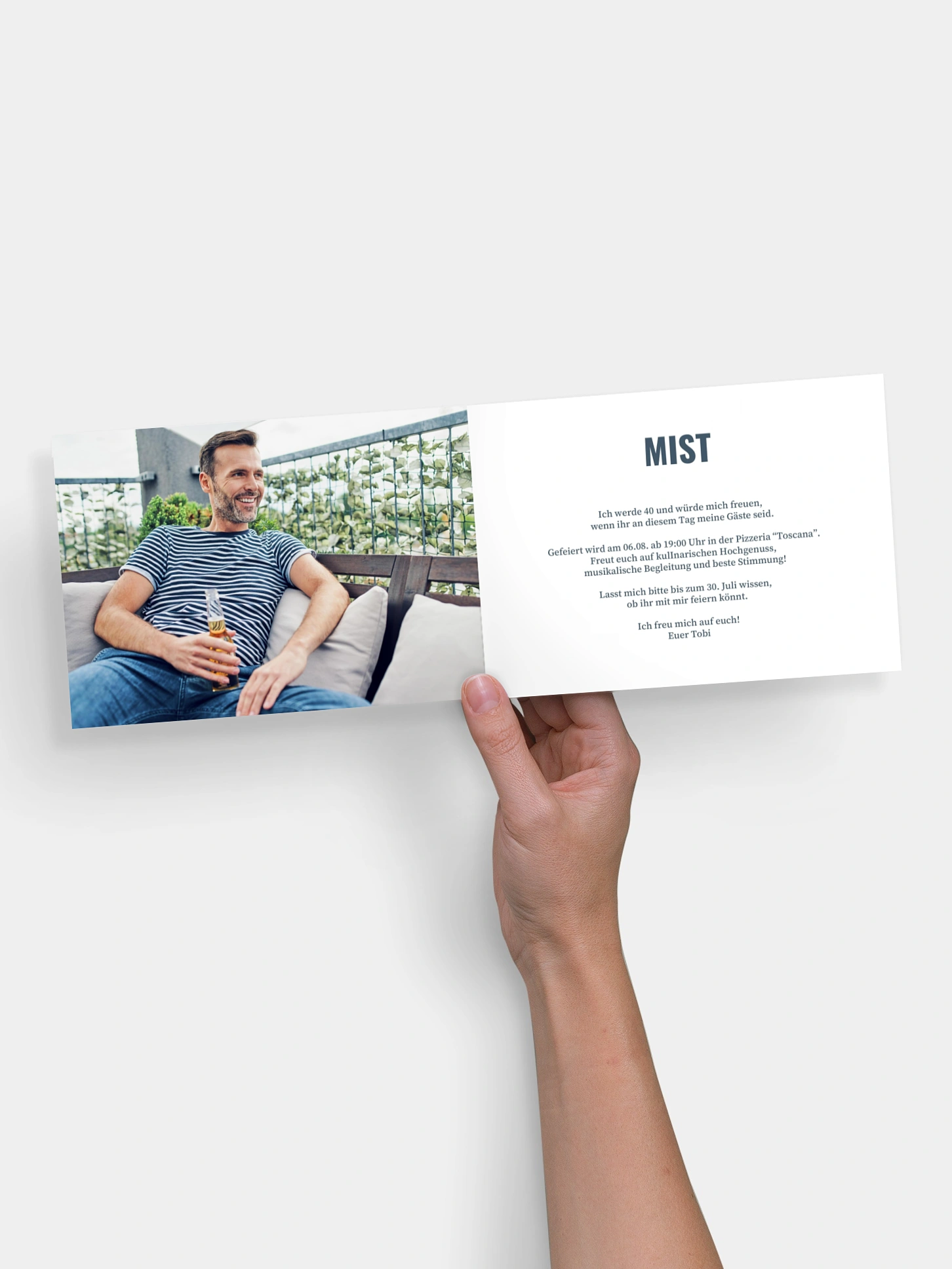 Einladung 40. Geburtstag MIST