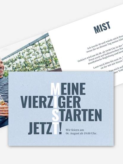 Einladung 40. Geburtstag MIST