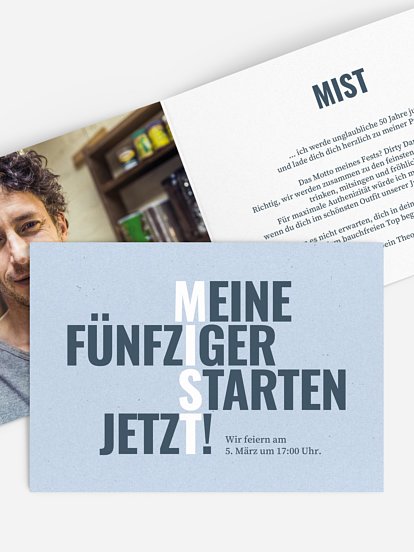 Einladung 50. Geburtstag MIST