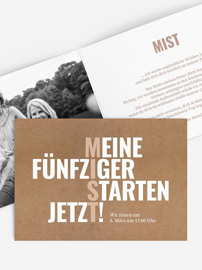 Einladung 50. Geburtstag MIST