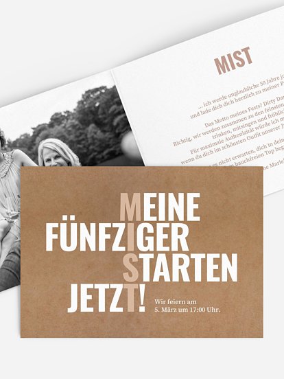 Einladung 50. Geburtstag MIST