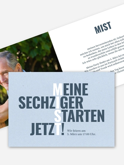 Einladung 60. Geburtstag MIST