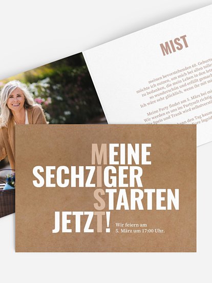 Einladung 60. Geburtstag MIST