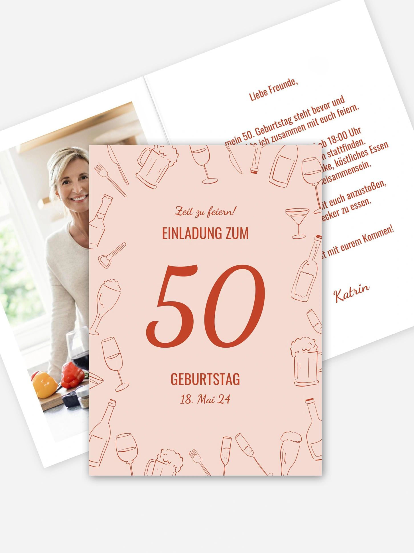 Einladung 50. Geburtstag Party Frame