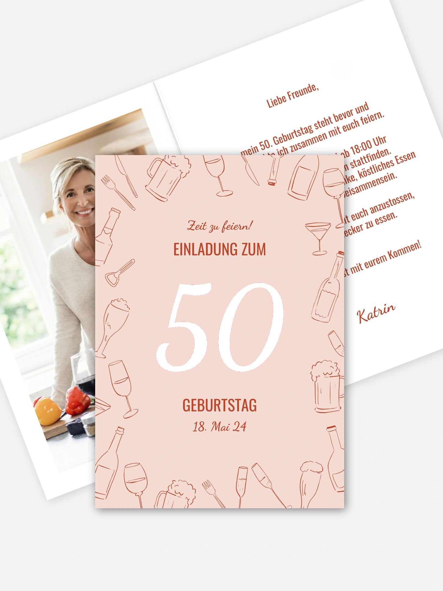 Einladung 50. Geburtstag Party Frame
