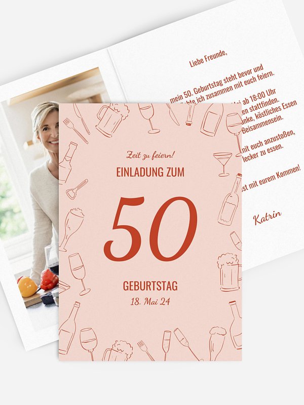 Einladung 50. Geburtstag Party Frame