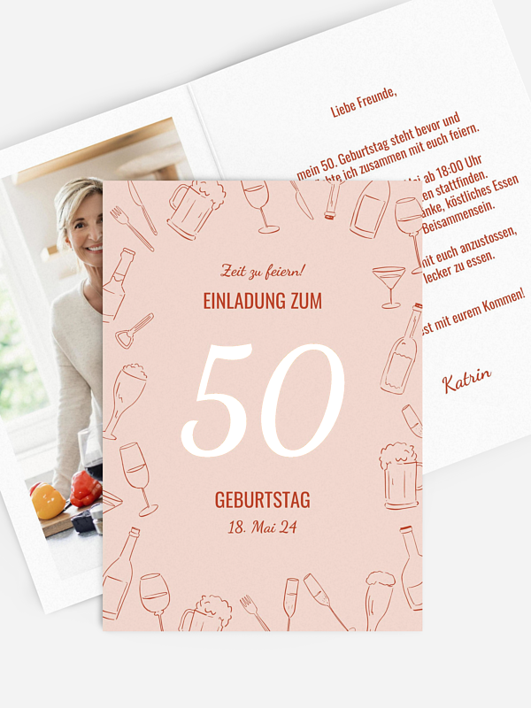 Einladung 50. Geburtstag Party Frame