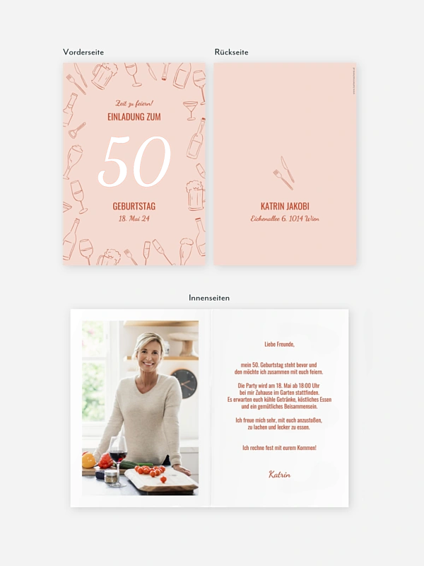 Einladung 50. Geburtstag Party Frame