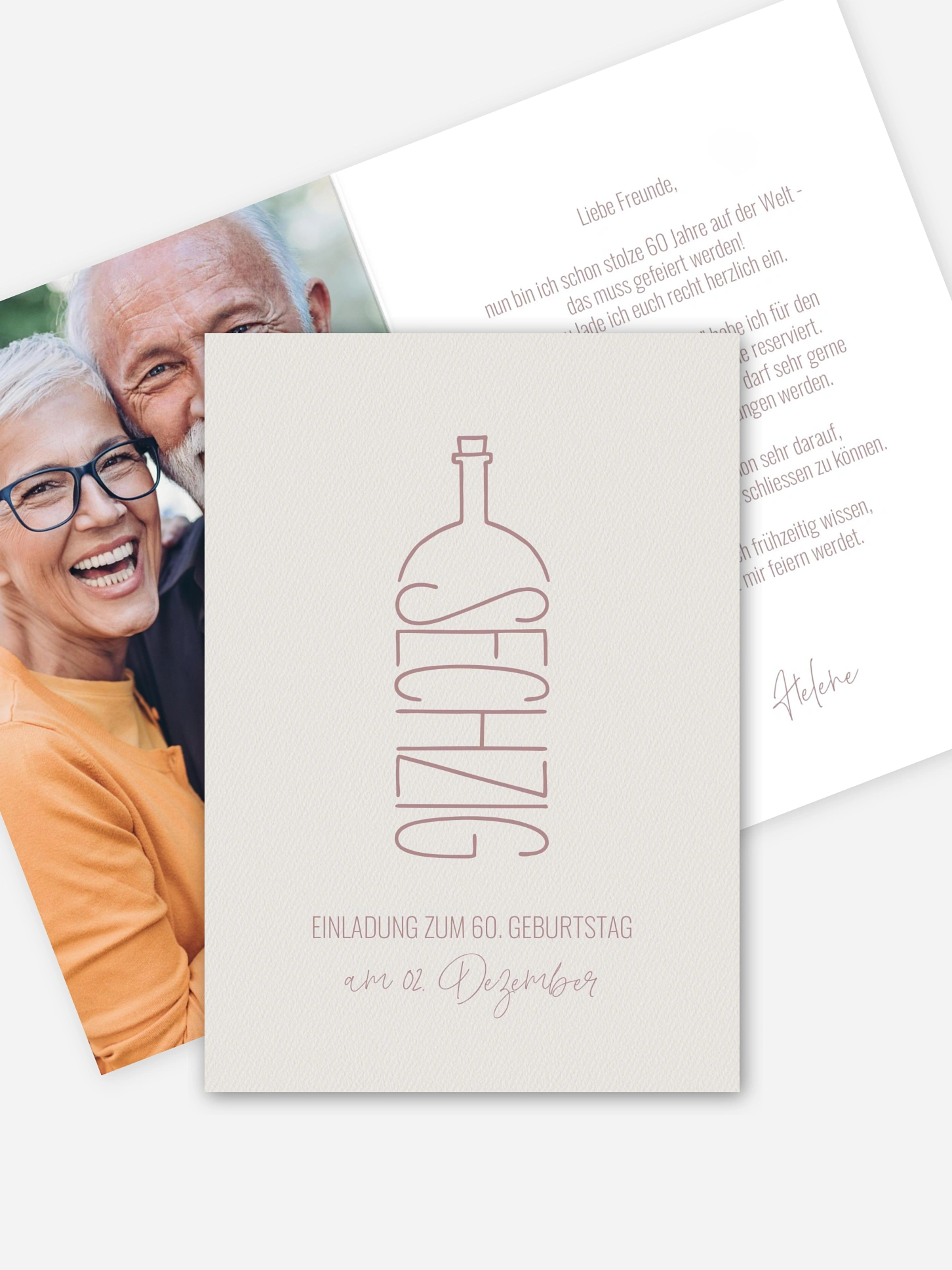 Einladung 60. Geburtstag Geburtstagswein