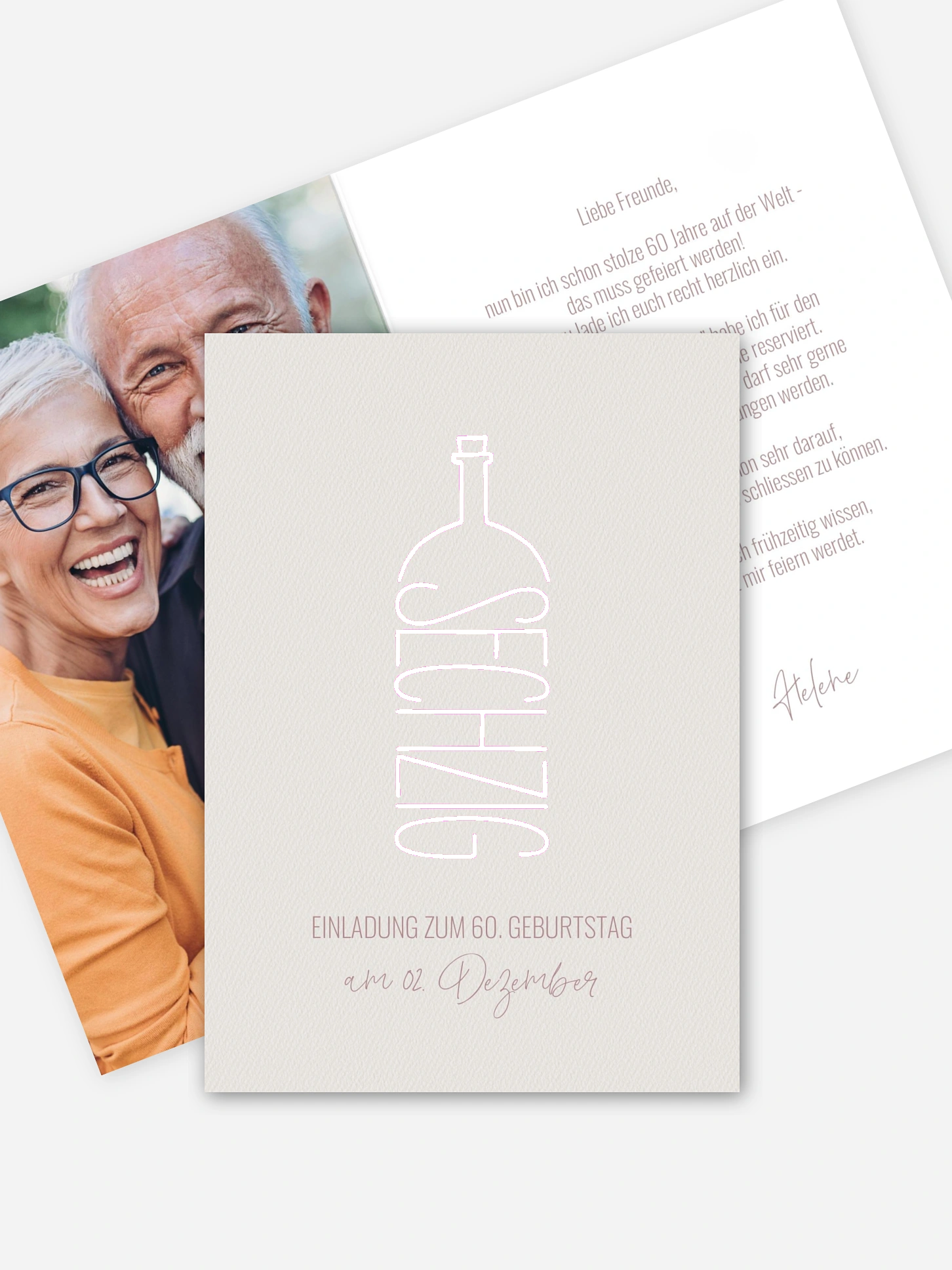 Einladung 60. Geburtstag Geburtstagswein