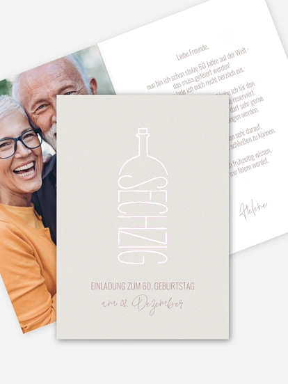 Einladung 60. Geburtstag Geburtstagswein