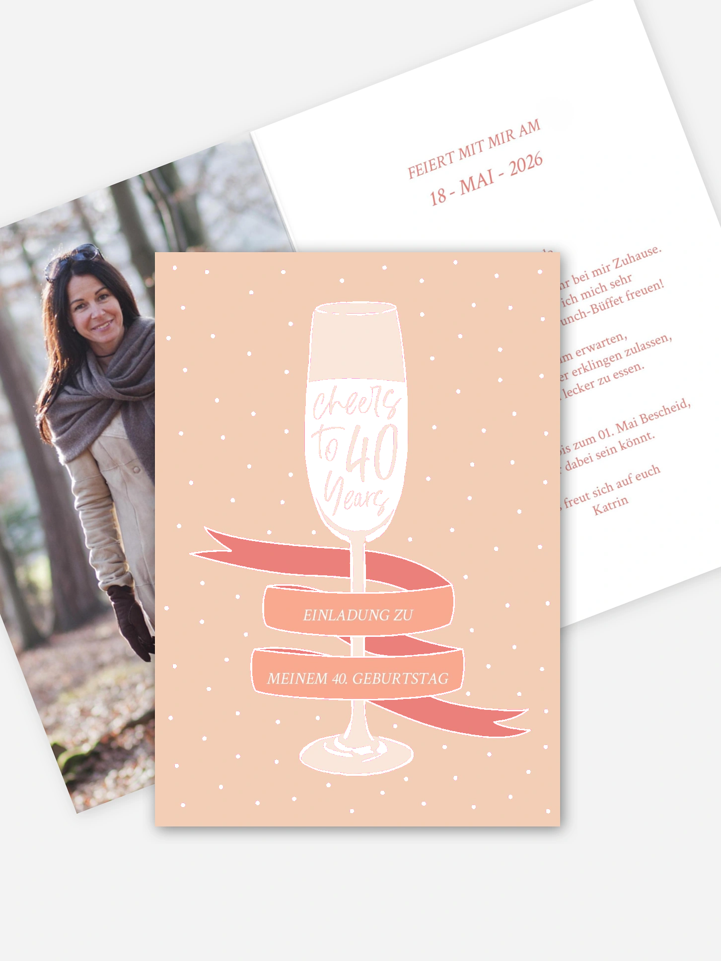 Einladung 40. Geburtstag Cheers And Years