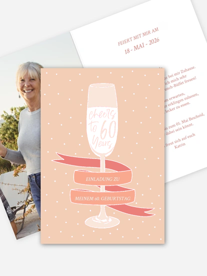 Einladung 60. Geburtstag Cheers And Years