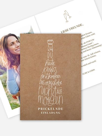 Einladung 40. Geburtstag Prickelnde Party